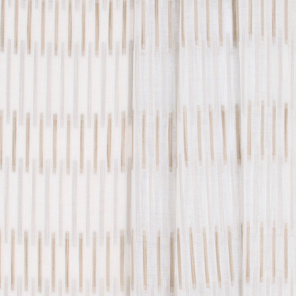 Roped Around Taupe by Carole Designer Fabric Sheer Marvel 100% Polyester TURKEY N/A Horizontal: 875 and Vertical: 75 118 - Swanky Fabrics -