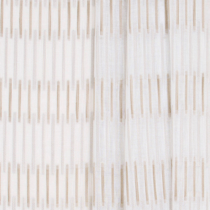 Roped Around Taupe by Carole Designer Fabric Sheer Marvel 100% Polyester TURKEY N/A Horizontal: 875 and Vertical: 75 118 - Swanky Fabrics -