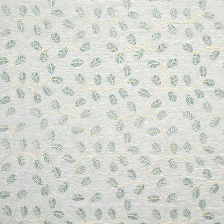 To Be Free Moonstone by Carole Designer Fabric Wallflower Base:71% Polyester, 29% Cotton. Embr:100% Viscose INDIA 51,000 Wyzenbeek Double Rubs 9 1/2" V, 10 3/8" H 52" - Swanky Fabrics -