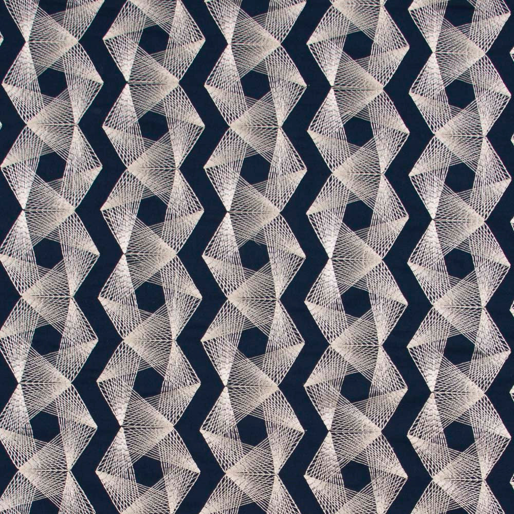 Feel Connected Navy by Carole Designer Fabric Wintermint 100% Cotton India N/A Horizontal: 8.75 and Vertical: 7.75 52 - Swanky Fabrics -