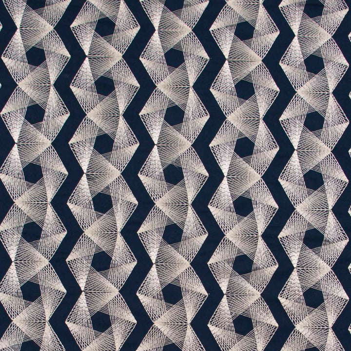 Feel Connected Navy by Carole Designer Fabric Wintermint 100% Cotton India N/A Horizontal: 8.75 and Vertical: 7.75 52 - Swanky Fabrics -