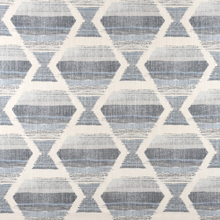 Vacation Bound Ocean by Carole Designer Fabric Well-Traveled 36% Polyester, 26% Cotton, 22% Viscose, 16% Linen China 30,000 Wyzenbeek Double Rubs 13 1/2" V, 13 1/2" H HD 56" - Swanky Fabrics -