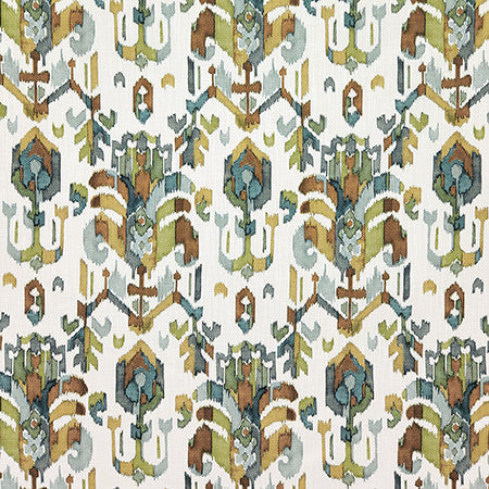 Marchington Aloe by Carole Designer Fabric Evergreen 100% Polyester Printed In Usa 33,000 WYZENBEEK DOUBLE RUBS 27 3/4" V, 7 1/2" HD 56" - Swanky Fabrics -