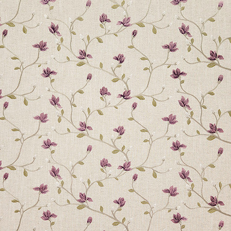 Season Opener Wisteria by Carole Designer Fabric Dawn & Dusk 52% Polyester, 21% Viscose, 18% Cotton, 9% Linen India 9 1/2" V, 16 3/4" H 51" - Swanky Fabrics -