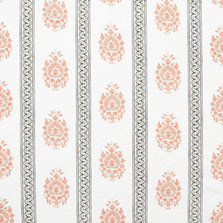 Road To Royalty Pink Peppercorn by Carole Designer Fabric Artisan 54% Linen, 46% Cotton INDIA 7,000 Martindale Circular Rubs 7" V, 17 3/8" H 54" - Swanky Fabrics -