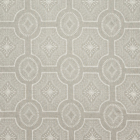 Hustle And Bustle Dove by Carole Designer Fabric Earth & Stone 64% Polyester, 36% Cotton India 9 1/4" V, 8 3/4" H 52" - Swanky Fabrics -