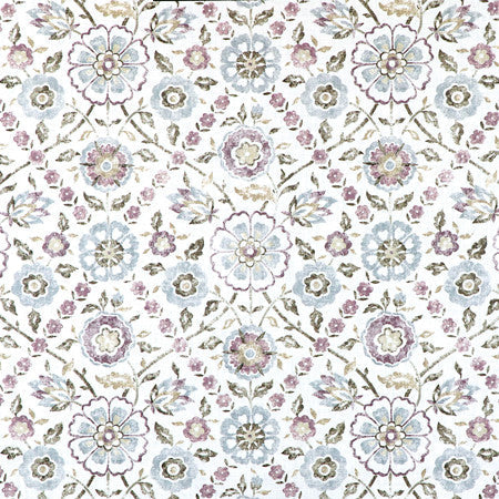 In Season Thistle by Carole Designer Fabric Sunset Serenade 100% Cotton India 17 3/4" V, 6 1/2" H HD 55"" - Swanky Fabrics -