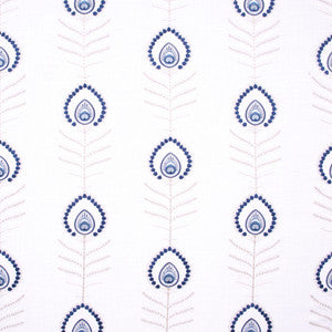 Carole Fabric Peacock Feather Cobalt