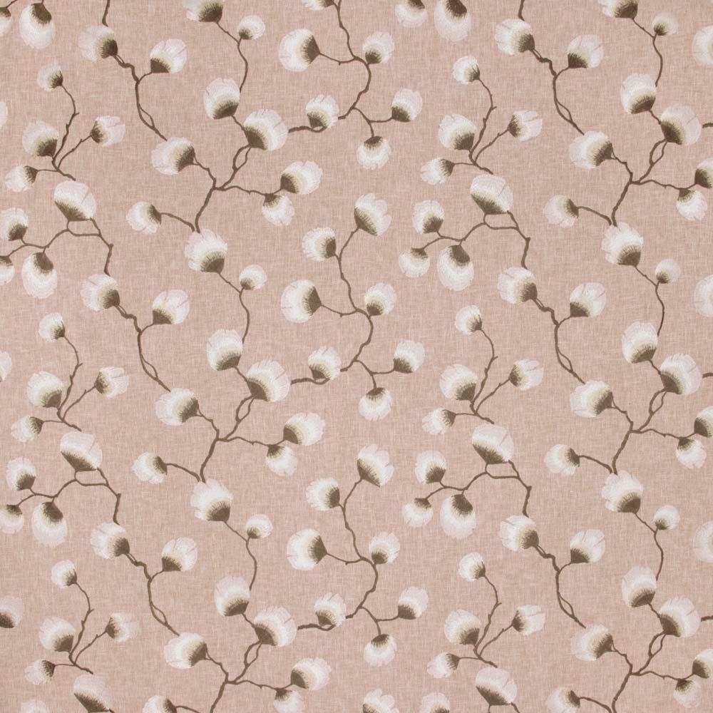 Petal Leaf Blush by Carole Designer Fabric Sandalwood 50% Polyester, 50% Cotton India N/A Horizontal: 2525 and Vertical: 15375 51 - Swanky Fabrics -