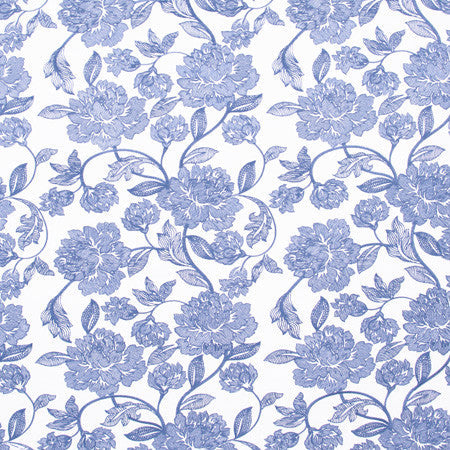 Easy Summer Navy by Carole Designer Fabric Bluebird 100% Polyester India N/A </p><p>Repeat: 18 1/2" V, 17" H 51.5" - Swanky Fabrics -