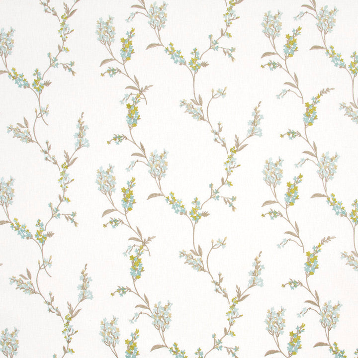 Think Of Me Spring by Carole Designer Fabric Blue Forest 50% Polyester, 50% Cotton India N/A Horizontal: 16375 and Vertical: 15375 5075 - Swanky Fabrics -