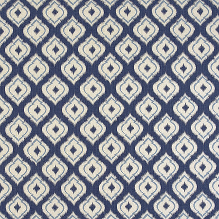 Lit Lanterns Indigo by Carole Designer Fabric Bluebell 59% Cotton, 41% Polyester-Light Latex Backing China 14 3/8" V, 14" H 54" - Swanky Fabrics -