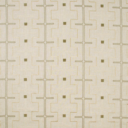 Maze Away Stone by Carole Designer Fabric Birch 70% Cotton, 25% Polyester, 5% Linen India Passes 50,000 Double Rubs Wyzenbeek 5" V, 10 3/8" H 52" - Swanky Fabrics -