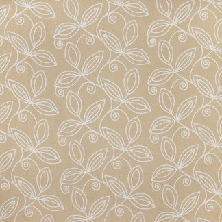 Lovely Leaf Straw by Carole Designer Fabric Summer Garden 100% Polyester India N/A </p><p>Repeat: 9 1/2" V, 18" H 54" - Swanky Fabrics -