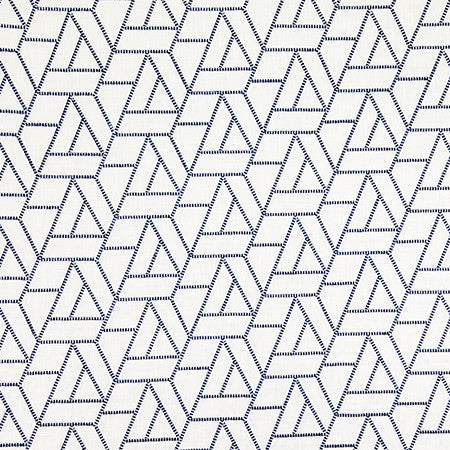 It Is Complicated Navy by Carole Designer Fabric Shape Shifter Base: 100% Cotton Embr: 100% Polyester India 6 1/4" V, 11 7/8 "H 53" - Swanky Fabrics -