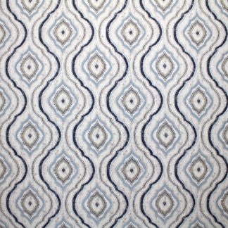Any Age Indigo by Carole Designer Fabric Festive Flair 100% Polyester China N/A </p><p>Repeat: 9 1/2" V, 9 3/4" H 58" - Swanky Fabrics -
