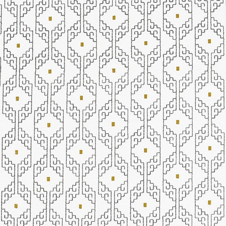 Our Corner Mica by Carole Designer Fabric Moonstone 75% Cotton, 25% Spun Polyester India 5" V, 5 3/4" H 52" - Swanky Fabrics -
