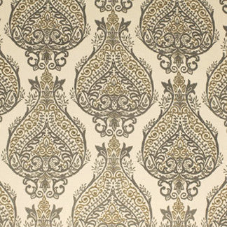Vigorous Grey by Carole Designer Fabric A Natural Mix 100% COTTON INDIA N/A 16 1/2"V, 17"H 54" - Swanky Fabrics -