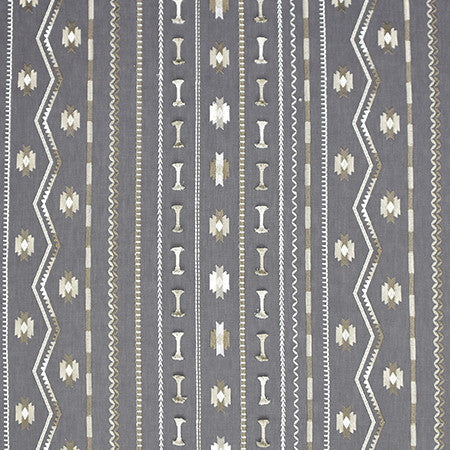 Put A Bow On It Stone by Carole Designer Fabric Moonstone 52% Cotton, 48% Polyester India 9 1/4" V, 17 3/8" H 52.25" - Swanky Fabrics -