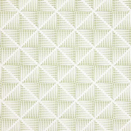 Jagged Edges Celery by Carole Designer Fabric Evergreen Base: 52% Polyester, 48% Cotton, Embr: 100% Spun Polyester India 6 1/4" V, 6 1/4" H 52" - Swanky Fabrics -