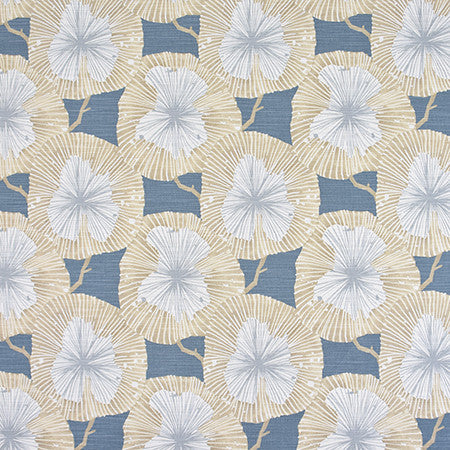 Behind The Leaves Vapor by Carole Designer Fabric Bluebell 100% Cotton-SSR Pakistan 12 5/8" V, 13 1/2" H 54" - Swanky Fabrics -
