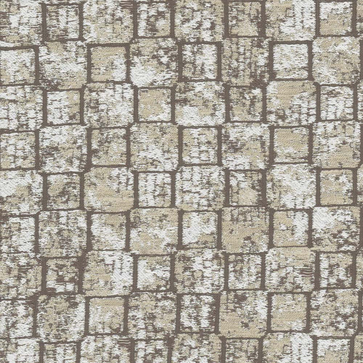 Power Block River Rock by Carole Designer Fabric Modern Edge 100% Polyester India 85,000 Wyzenbeek Double Rubs Horizontal: 6.75 and Vertical: 6.125 55 - Swanky Fabrics -