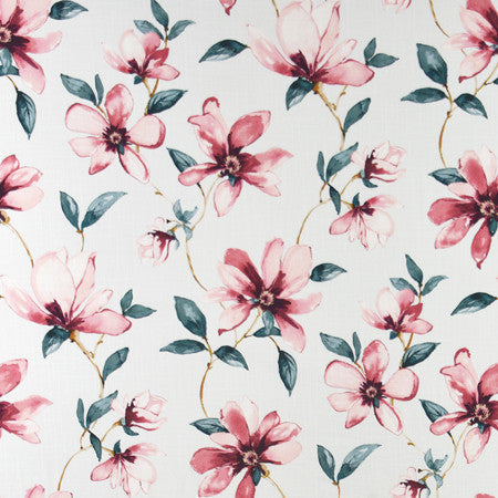 Nights In Georgia Rose by Carole Designer Fabric Muse 100% Cotton Spain 30,000 Wyzenbeek Double Rubs 27" V, 13 1/2" H HD 54" - Swanky Fabrics -