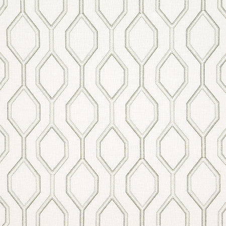 Going My Way Fern by Carole Designer Fabric Evergreen Base: 70% Cotton, 25% Polyester, 5% Linen, Embr: 61% Cotton, 22% Polyester, 13% Rayon, 4% Linen India 7 3/4" V, 6 1/2" H 52" - Swanky Fabrics -