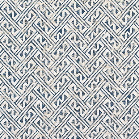 In The Mix Ocean by Carole Designer Fabric Bluebell 100% Cotton-Soil Repellent Usa 13" V, 13 1/2" H 56.5" - Swanky Fabrics -
