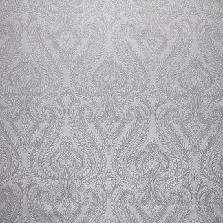 Great Things Titanium by Carole Designer Fabric Frosted Glass 100% Polyester India N/A Horizontal: 12 3/4" and Vertical: 26" V 52" - Swanky Fabrics -