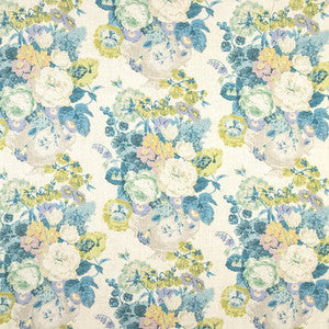 Carole Fabric Brilliant Blooms Blue Topaz