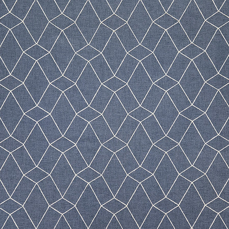 Break It Off Indigo by Carole Designer Fabric Dawn & Dusk 55% Cotton, 45% Polyester India 7 7/8" V, 6 1/2" H 52" - Swanky Fabrics -