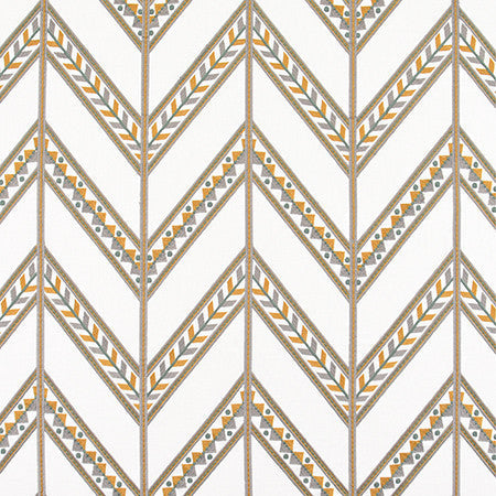 At This Moment Dijon by Carole Designer Fabric Moonstone 60% Polyester, 40% Cotton India N/A 15 1/8" V, 12 3/8" H 50.75" - Swanky Fabrics -
