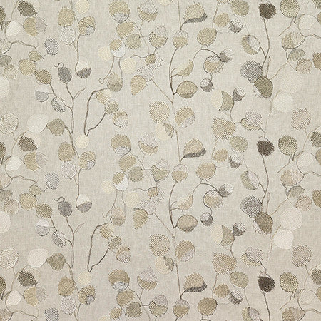 Be The Magic Shadow by Carole Designer Fabric Earth & Stone Base: 72% Cotton, 28% Polyester. Embr: 100% Polyester India 12 3/8" V, 26 3/4" H 53.25" - Swanky Fabrics -