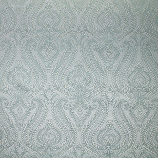 Great Things Aqua by Carole Designer Fabric Mint Truffle 100% Polyester India N/A Horizontal: 12 3/4" and Vertical: 26" V 52" - Swanky Fabrics -