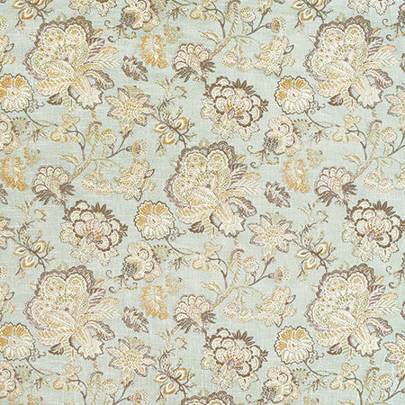 Know The Plot Seaglass by Carole Designer Fabric Jade 55% Linen, 45% Viscose-Soil Repellent S Korea 27" V, 27 3/8" H HD 55.5" - Swanky Fabrics -