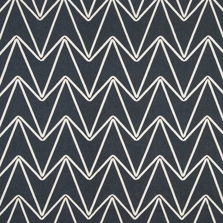 Zinnia Indigo by Carole Designer Fabric Making Waves Base: 52% Polyester, 48% Cotton Embr: 100% Cotton N/A 5" V, 5 5/8" H 52" - Swanky Fabrics -