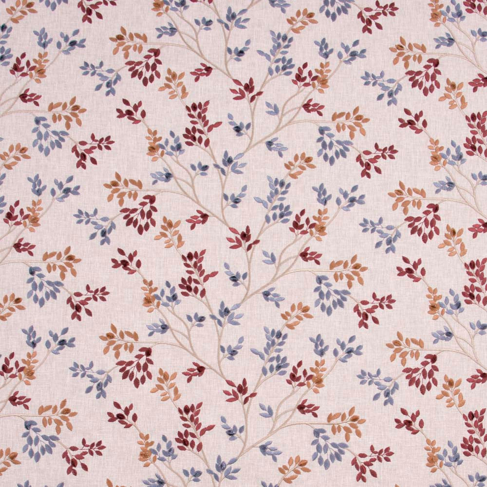 Feet Above Vineyard by Carole Designer Fabric Red Sea 52% Cotton, 48% Polyester India 20,000 Wyzenbeek Double Rubs Horizontal: 17.25 and Vertical: 9.125 51.75 - Swanky Fabrics -