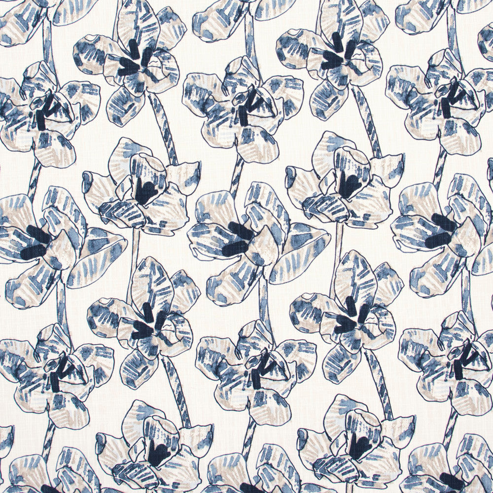 Sleepy Hollow Mineral by Carole Designer Fabric Bluebird 100% Cotton Soil & Stain Release Printed in USA Passes 12,000 Double Rubs Wyzenbeek Horizontal: 13.5 and Vertical: 18 54 - Swanky Fabrics -