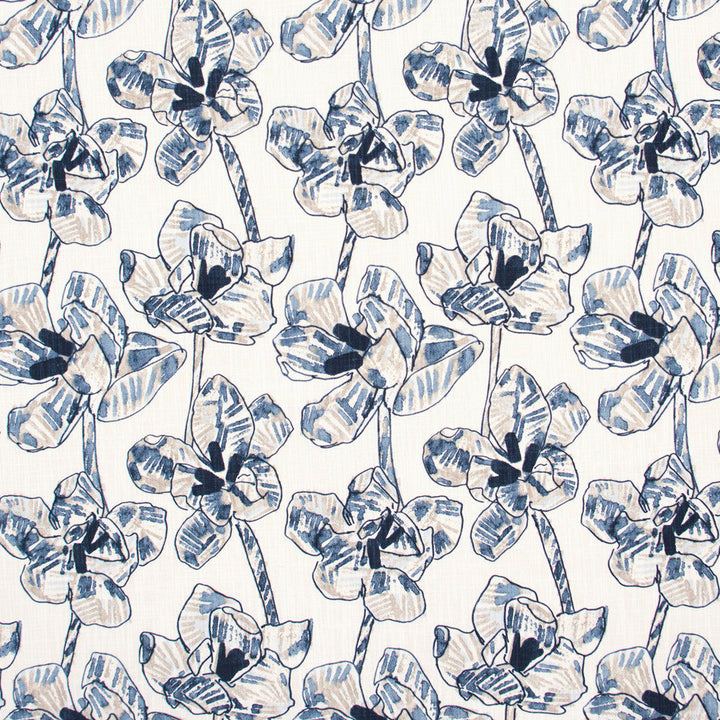 Sleepy Hollow Mineral by Carole Designer Fabric Bluebird 100% Cotton Soil & Stain Release Printed in USA Passes 12,000 Double Rubs Wyzenbeek Horizontal: 13.5 and Vertical: 18 54 - Swanky Fabrics -