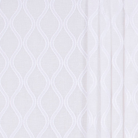 Semicircle Cloud by Carole Designer Fabric Sheer Intrigue 54% Linen, 32% Cotton, 14% Polyester India N/A </p><p>Repeat: 4 1/2" V, 3 1/4" H 52" - Swanky Fabrics -