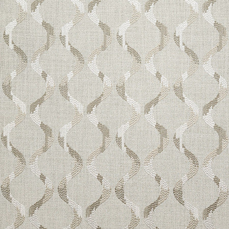 Patched In Natural by Carole Designer Fabric Earth & Stone Base: 100% Polyester. Embr: 100% Polyester India 9 1/2" V, 5 1/4" H 53" - Swanky Fabrics -