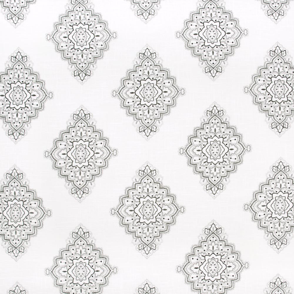 My Alibi Ebony by Carole Designer Fabric Onyx & Ivory 55% Linen, 45% Rayon China Passes 30,000 Double Rubs Wyzenbeek Horizontal: 1775 and Vertical: 155 53 - Swanky Fabrics -