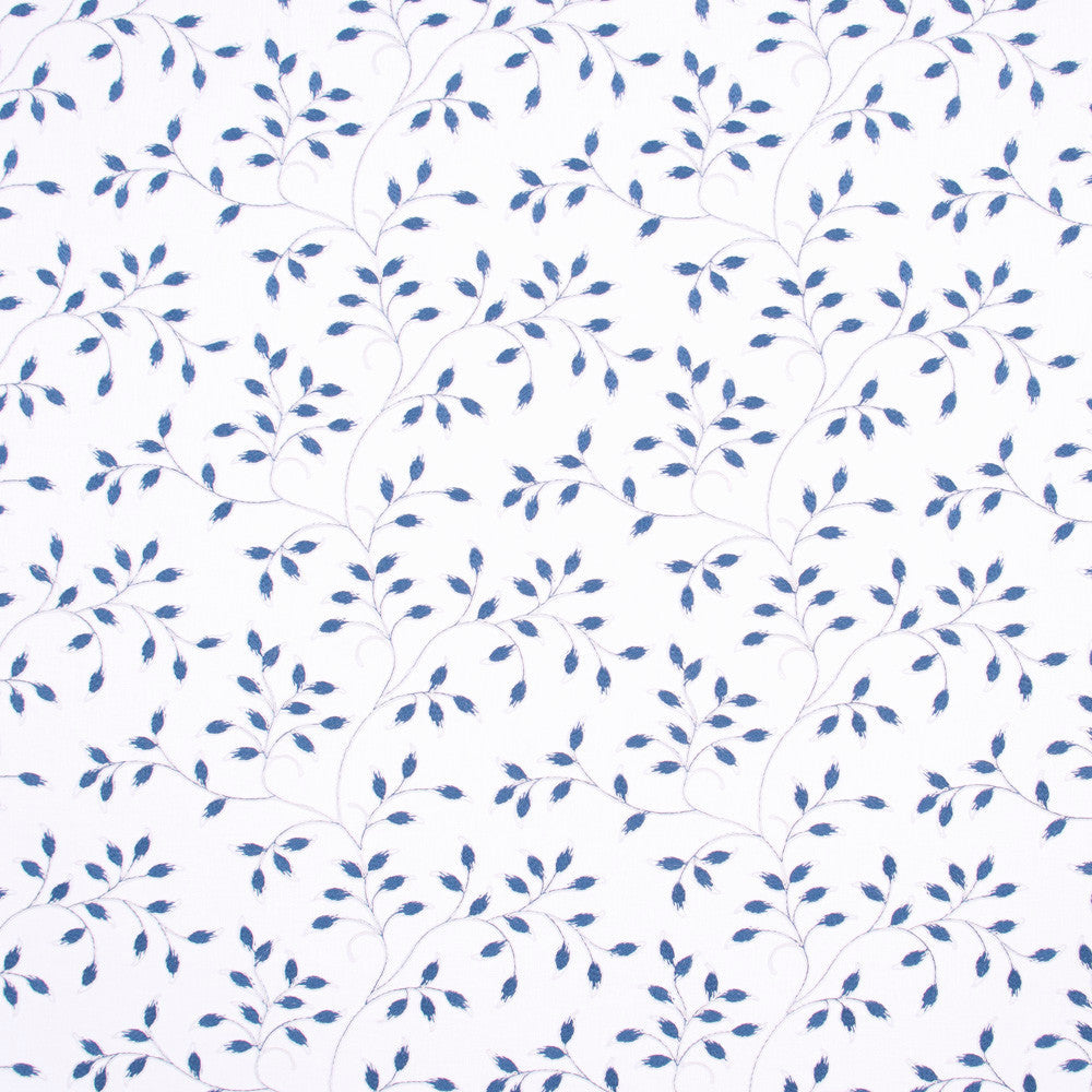To Sit Still Sapphire by Carole Designer Fabric Bluebird 52% Cotton, 48% Polyester India Passes 30,000 Double Rubs Wyzenbeek Horizontal: 13 and Vertical: 9.25 52.25 - Swanky Fabrics -