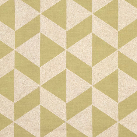 To Their Surprise Celery by Carole Designer Fabric Serene Green Base: 75% Cotton, 25% Polyester Embr: 60% Polyester, 25% Cotton, 15% Linen N/A 9 1/2" V, 6 5/8" H 53" - Swanky Fabrics -