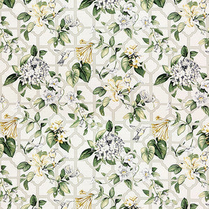 Carole Fabric Bird Trellis Garden