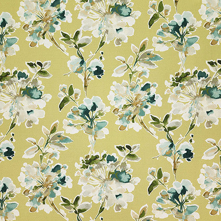Quiet Garden Wheat by Carole Designer Fabric Evergreen 100% Cotton India 25,000 WYZENBEEK DOUBLE RUBS 24" V, 13 3/4" H HD 54" - Swanky Fabrics -