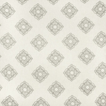 Parlor Games Dove Grey by Carole Designer Fabric SILVER FOX 95% Polyester, 5% Linen China N/A </p><p>Repeat: 11 3/4" V, 11 3/4" H 54" - Swanky Fabrics -
