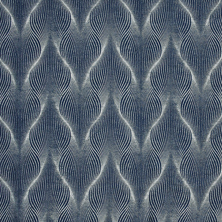 Come Together Navy by Carole Designer Fabric State Of The Art 100% Polyester CHINA 6 1/2" V, 7 1/2" H 55" - Swanky Fabrics -