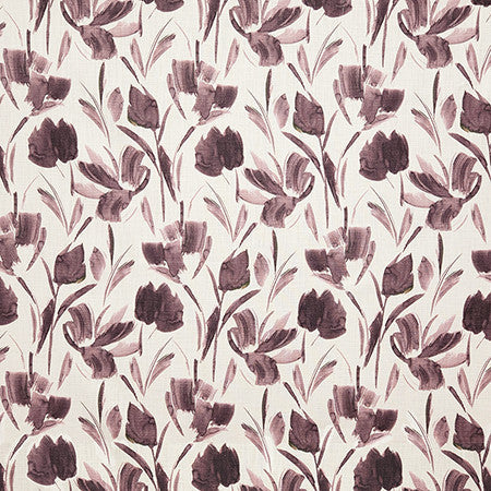 Gentle Garden Elderberry by Carole Designer Fabric Dawn & Dusk 100% Cotton India 26 1/2" V, 13 1/2" H 54" - Swanky Fabrics -